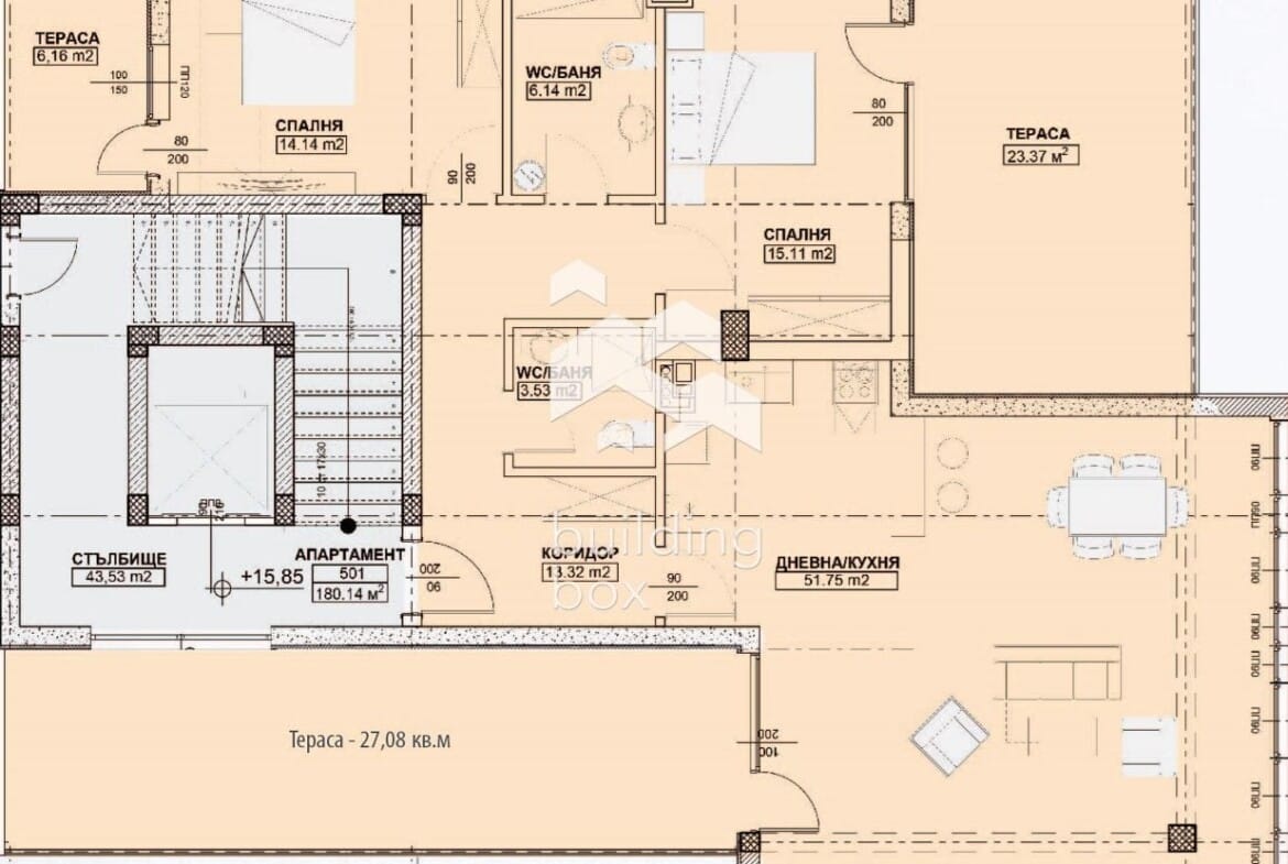 Тристаен апартамент АКТ 15 в кв. Дианабад - 0