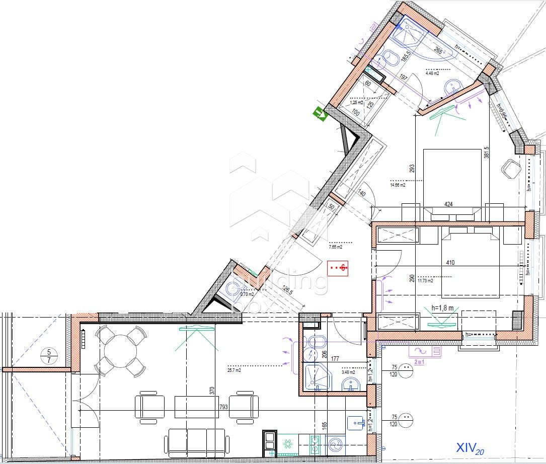 Тристаен апартамент в Център - 0