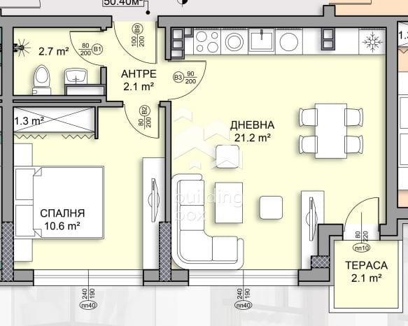 Двустаен в Дървеница - 0