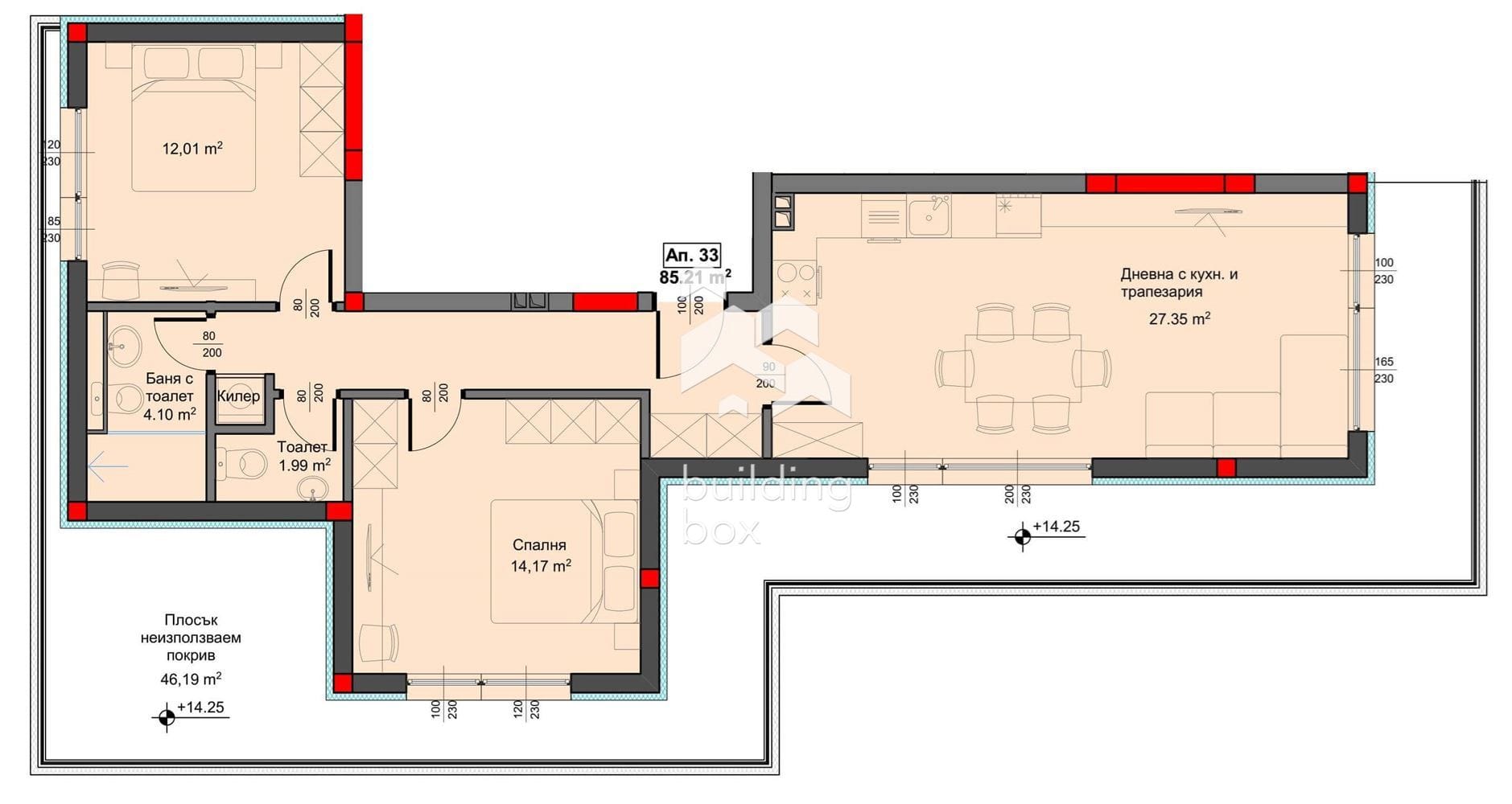 Тристаен апартамент с морска панорама в новострояща се сграда - 0