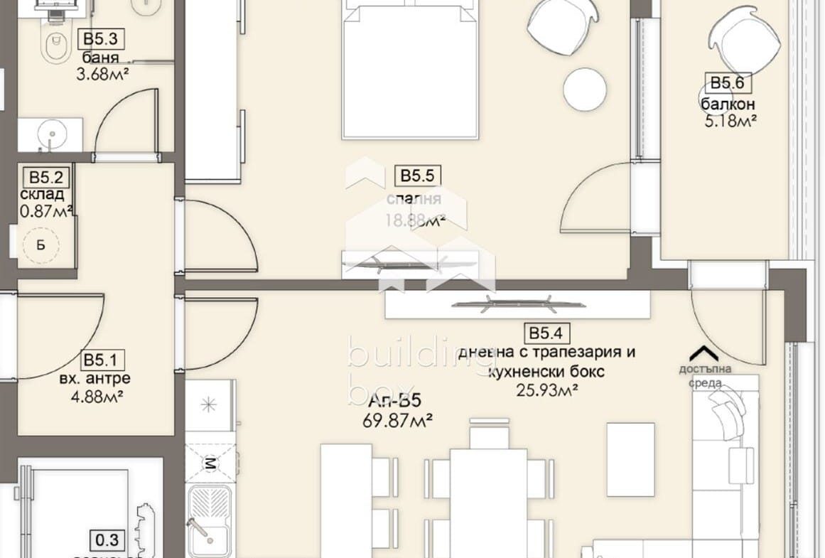 Перфектен двустаен апартамент в ж.к. Люлин 5 - 0