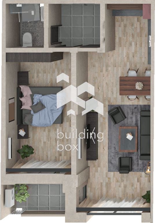 Двустаен апартамент до Гребна База - 0