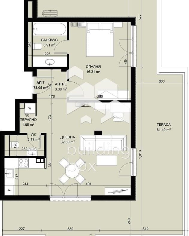 Двустаен апартамент в затворен комплекс, в парк с морска панорама - 0