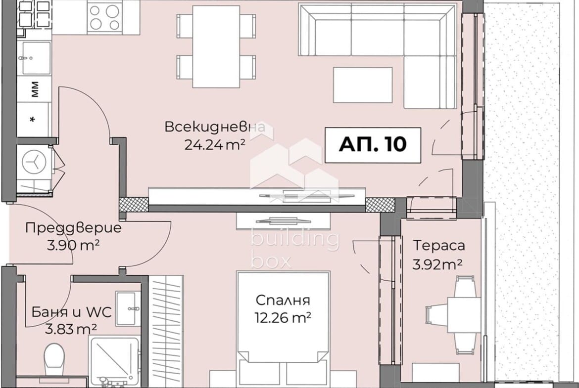 Апартамент с една спланя - кв. Христо Смирненски - 0