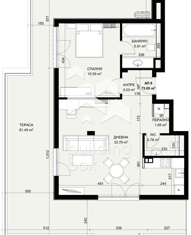 Двустаен апартамент в затворен комплекс в парк с морска панорама - 0
