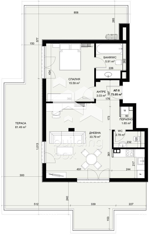 Двустаен апартамент в затворен комплекс в парк с морска панорама - 0