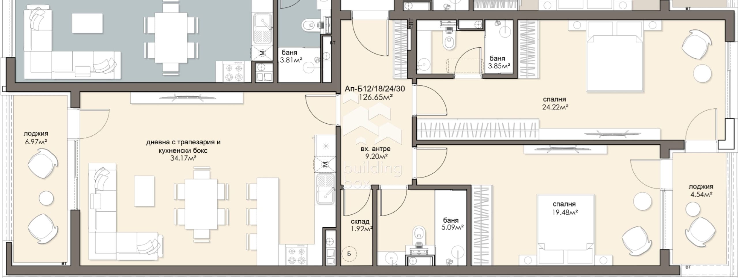 Огромен тристаен апартамент в ж.к. Люлин 5 - 0