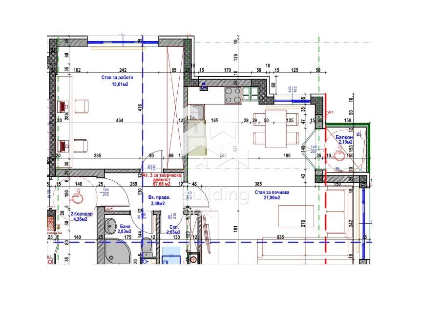 Продава се просторен двустаен в Банкя - 0