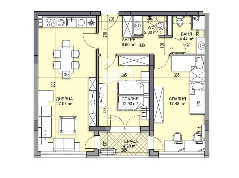 Тристаен апартамент в нов и луксозен комплекс - кв. Гагарин. - 0