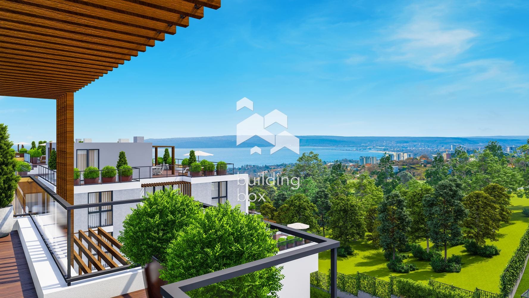 Двустаен апартамент в затворен комплекс в парк с морска панорама - 0