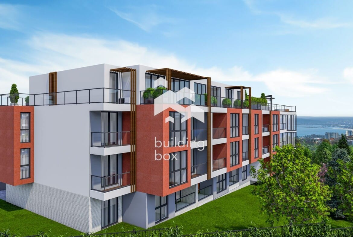 Тристаен апартамент в затворен комплекс в парк с морска панорама - 0