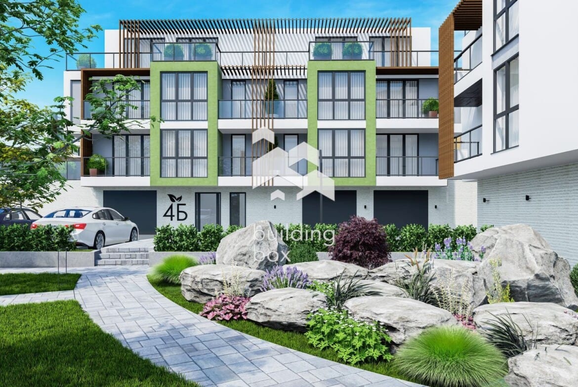 Двустаен апартамент с лаундж тераса в затворен комплекс в парк с морска панорама - 0