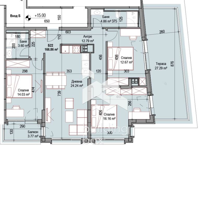 Четиристаен апартамент в ж.к. Оборище - 0