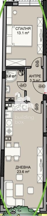 Двустаен в Дървеница - 0