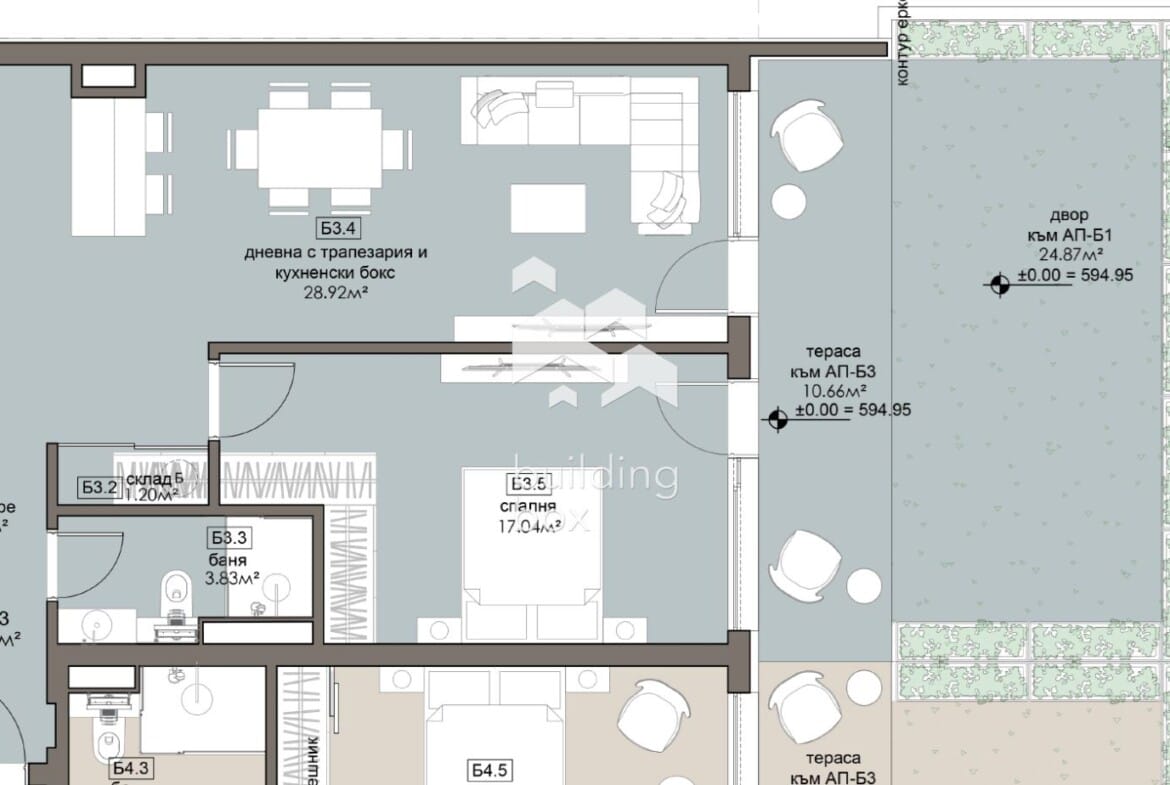 Голям двустаен апартамент с двор в ж.к. Люлин 5 - 0