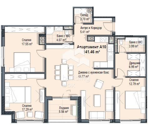 Четиристаен апартамент в ж.к. Кръстова Вада - 0