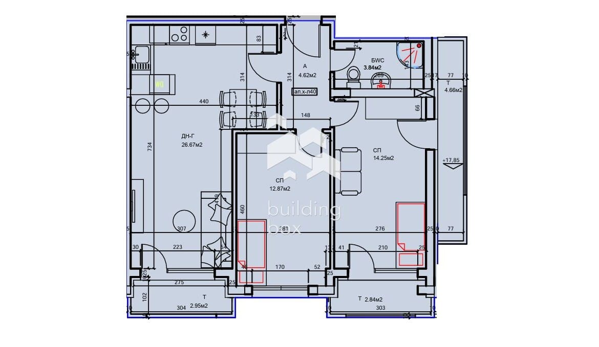 Тристаен апартамент на метри от Мол Марково Тепе - 0