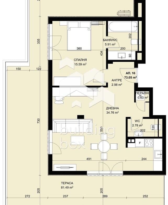 Двустаен апартамент в затворен комплекс в парк с морска панорама - 0