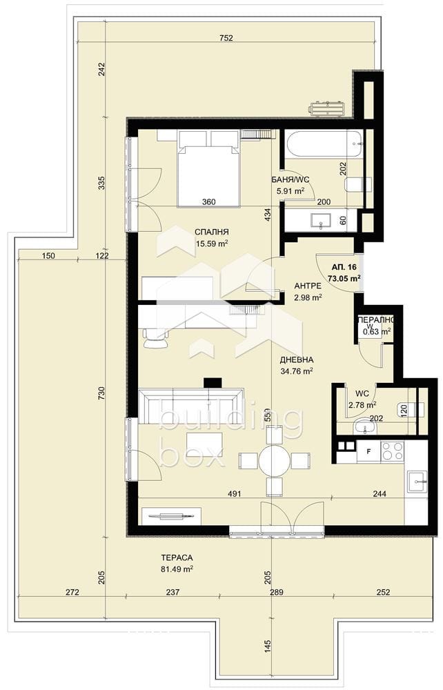 Двустаен апартамент в затворен комплекс в парк с морска панорама - 0