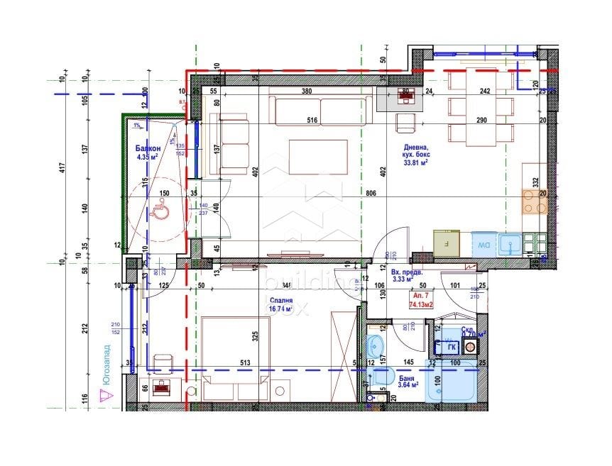 Продава се просторен двустаен в Банкя - 0