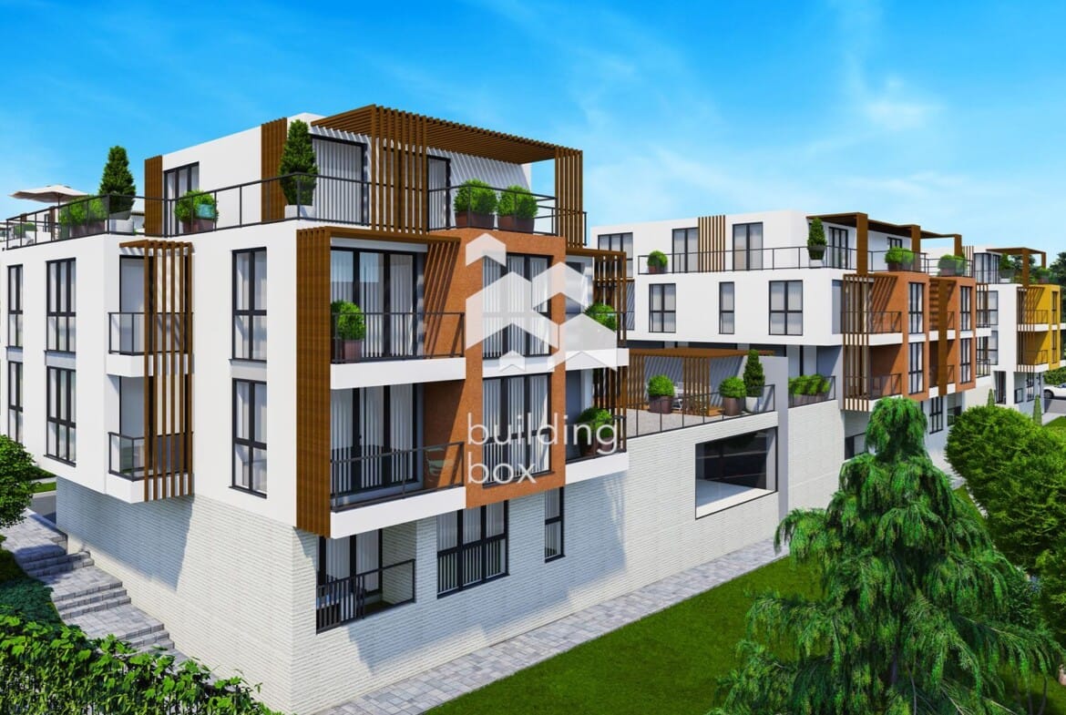 Тристаен апартамент в затворен комплекс в парк с морска панорама - 0