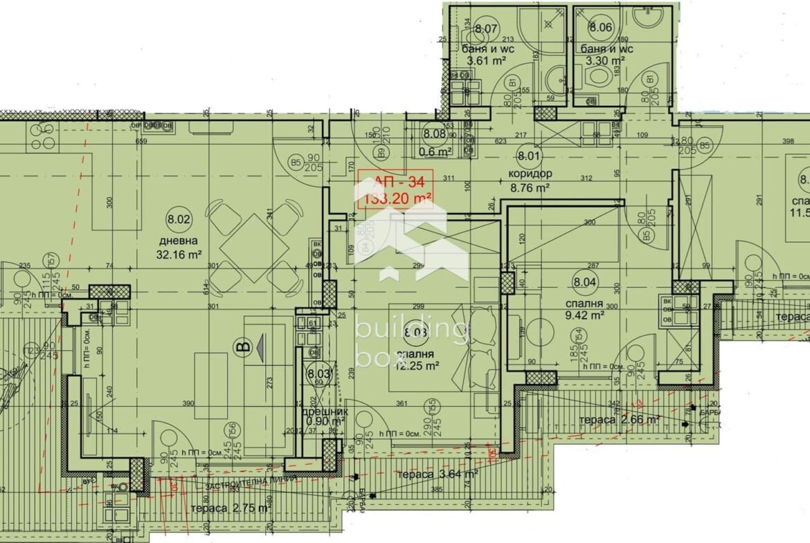 Четиристаен апартамент в новострояща се жилищна сграда - 0
