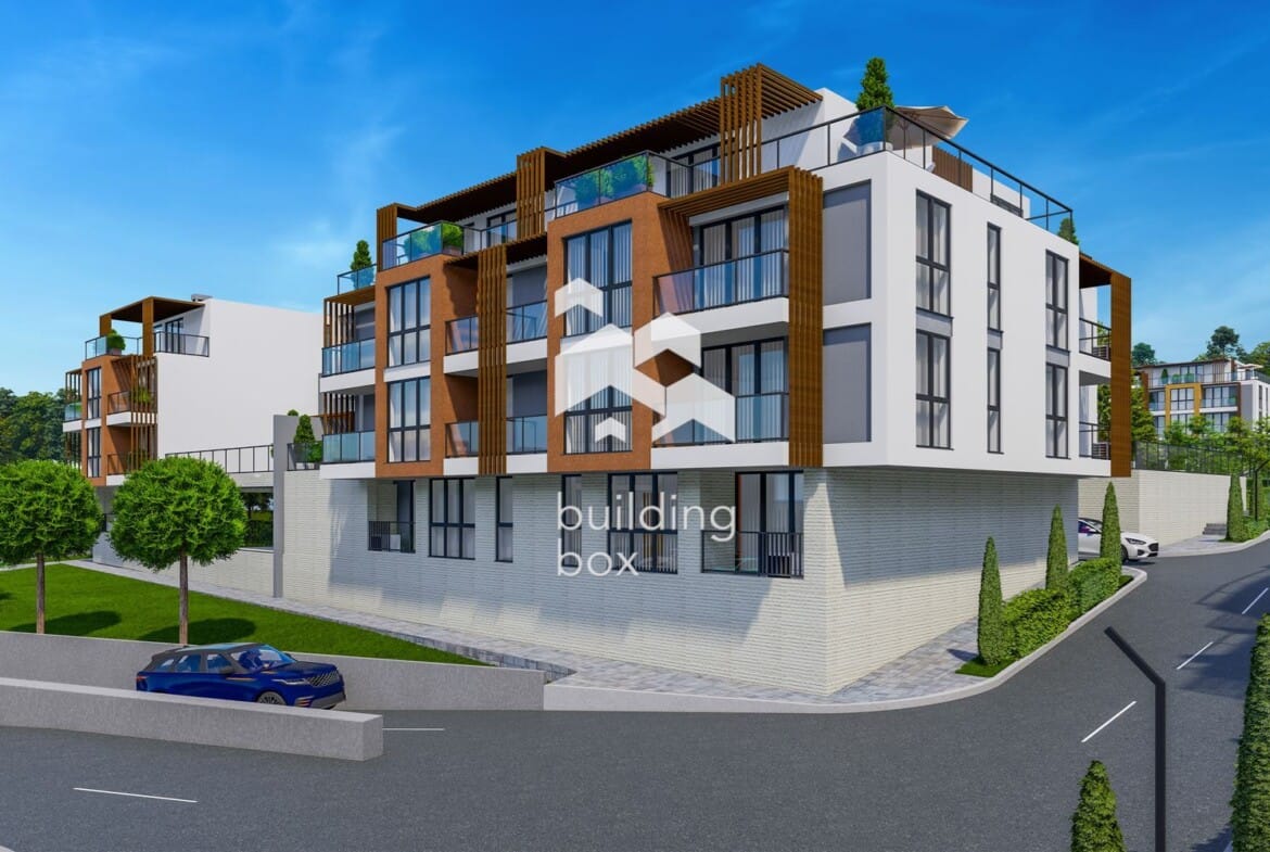 Двустаен апартамент в затворен комплекс в парк с морска панорама - 0