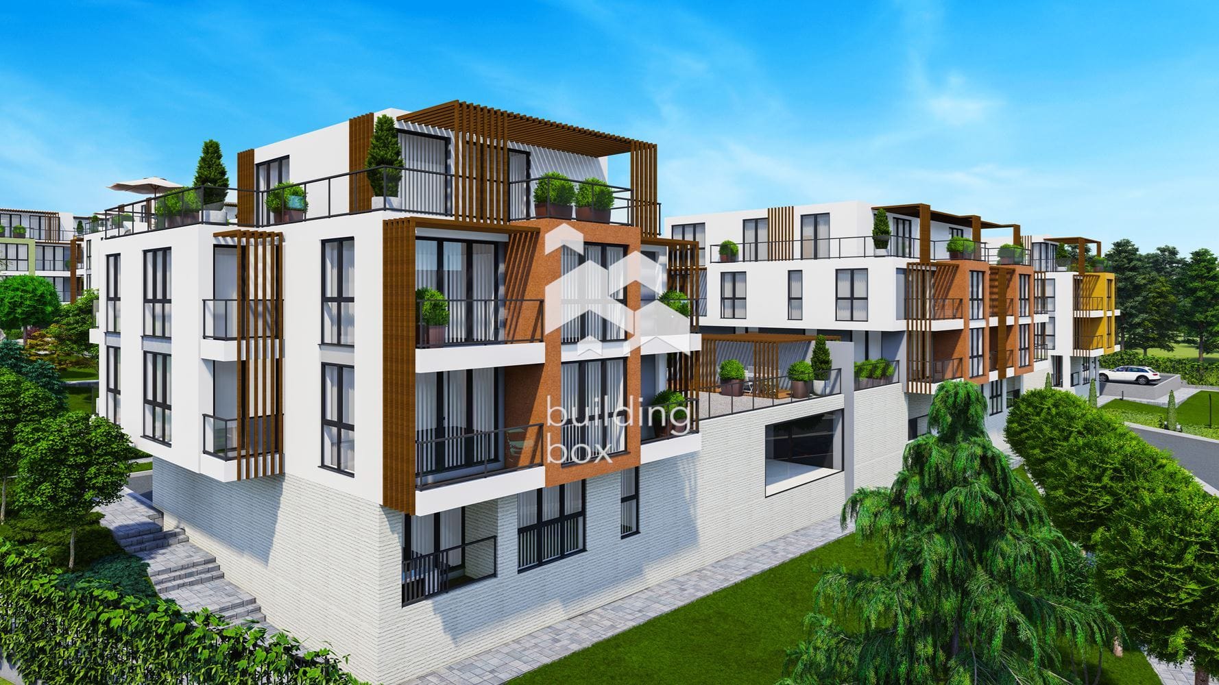 Двустаен апартамент в затворен комплекс в парк с морска панорама - 0