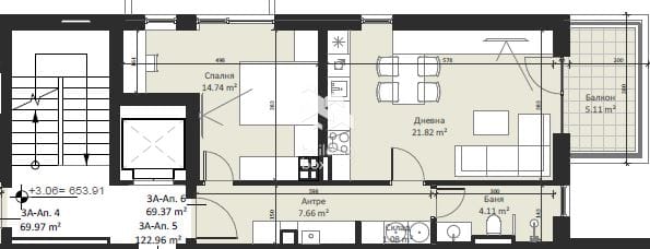 Продава 2-стаен - 0