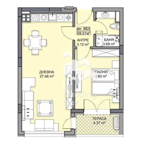 Двустаен апартамент в нов и луксозен комплекс - кв. Гагарин - 0