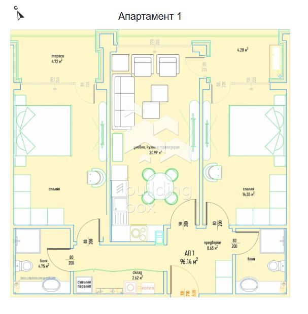Продава 3-стаен