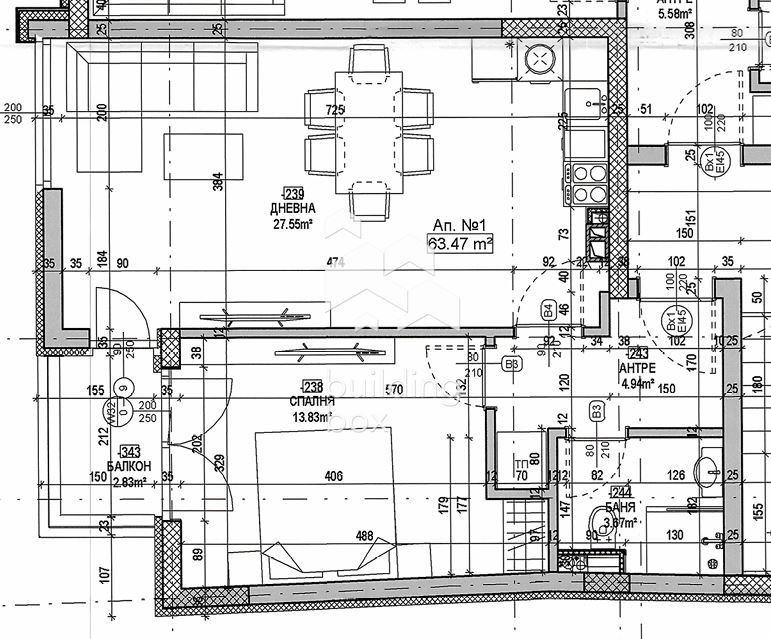 Двустаен апартамент - 0
