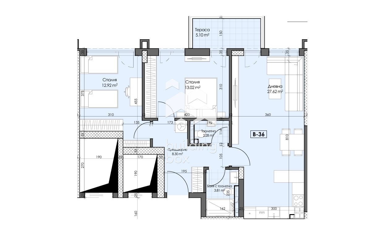 Тристаен апартамент - кв. Гагарин - 0