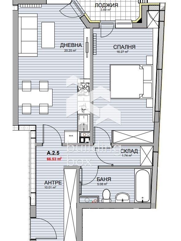 Двустаен апартамент в кв. Красно село - 0