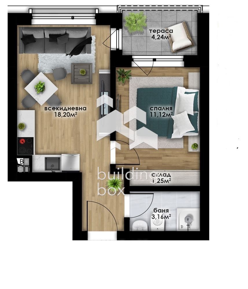 Двустаен апартамент - кв. Остормила - 0