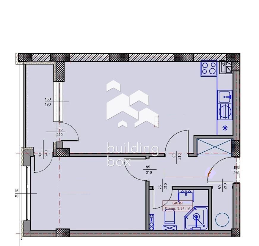 Двустаен западен апартамент в сграда с Акт 14. - 0