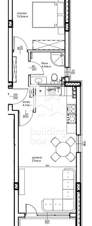 Двустаен апартамент в кв. Остромила - 0