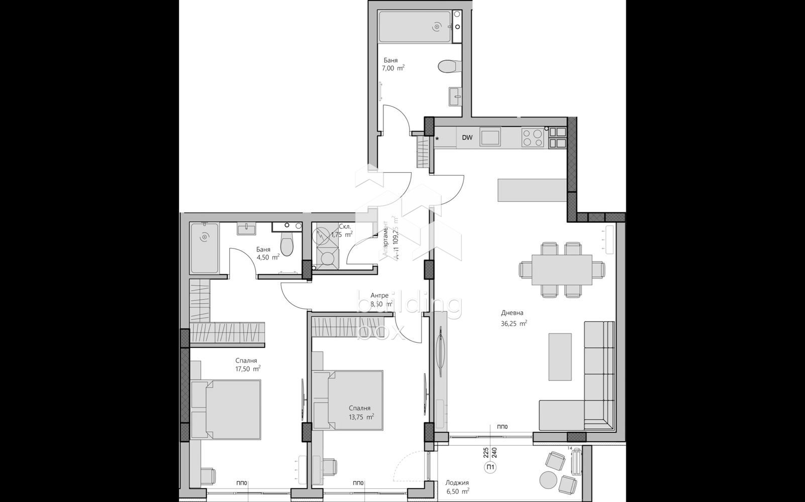 Огромен тристаен апартамент - кв. Хр. Смирненски - 0