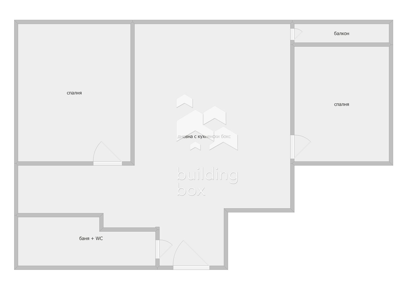 Тристаен апартамент в Център - 0