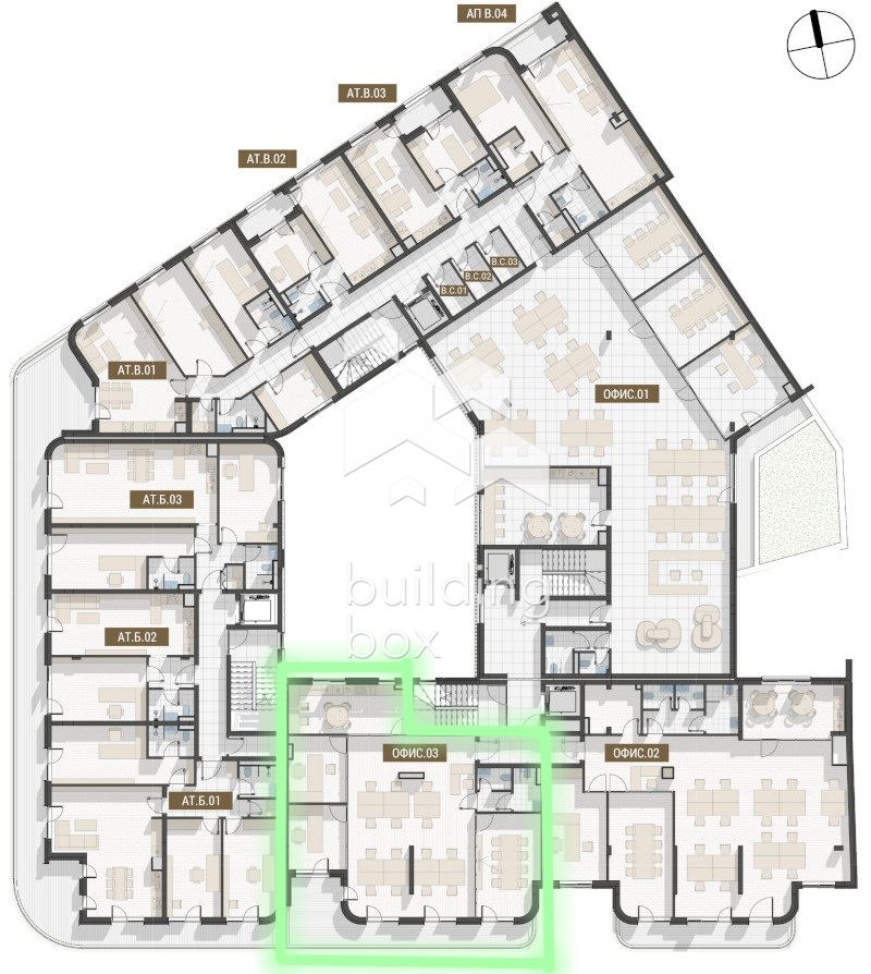Голям офис - 212 кв.м до "Пеещите фонтани" - 0