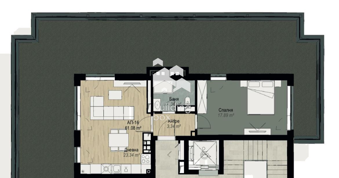 Двустаен апартамент в ж.к. Витоша - 0