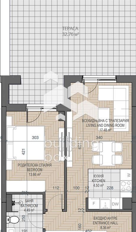 Двустаен апартамент - в Каменица 1 - 0
