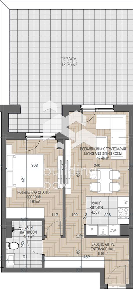 Двустаен апартамент – в Каменица 1
