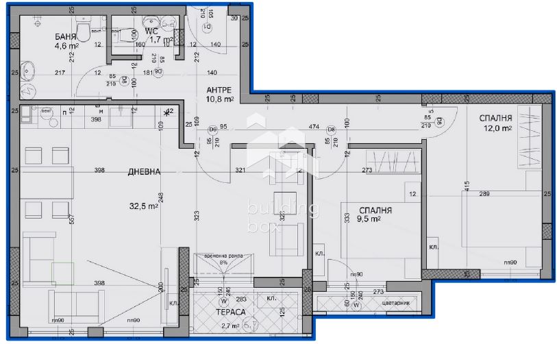 Тристаен апартамент в кв. Христо Смирненски - 0