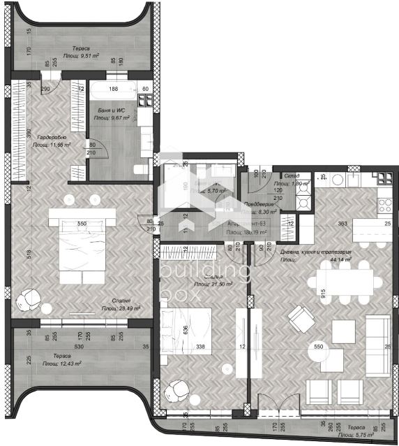 3-стаен апартамент в Центъра - 0