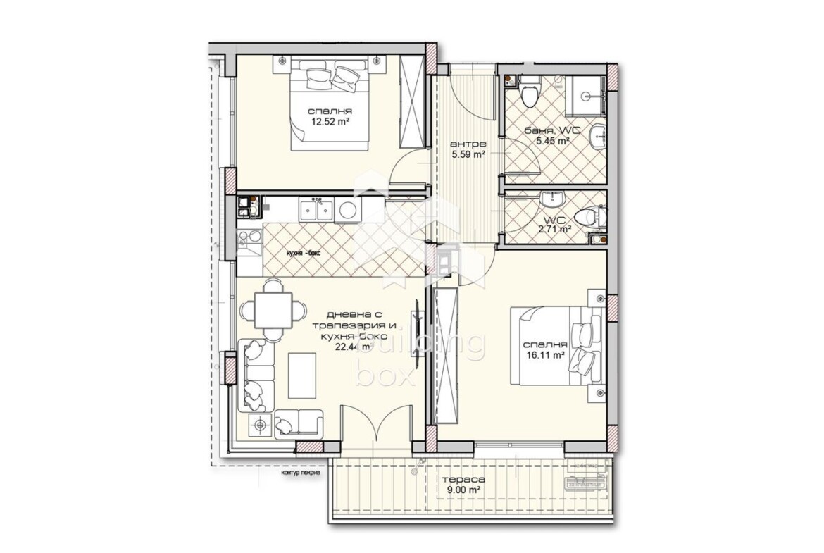 ТРИСТАЕН апартамент в новострояща се сграда - 0