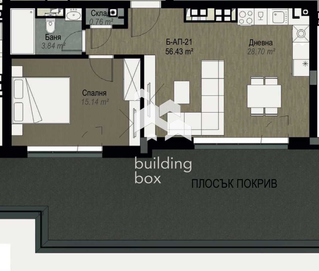 Двустаен апартамент в ж.к. Витоша - 0