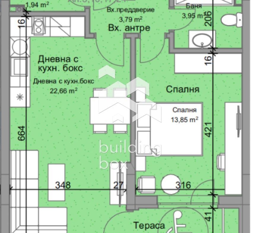 Двустаен апартамент - кв. "Остромила" - 0