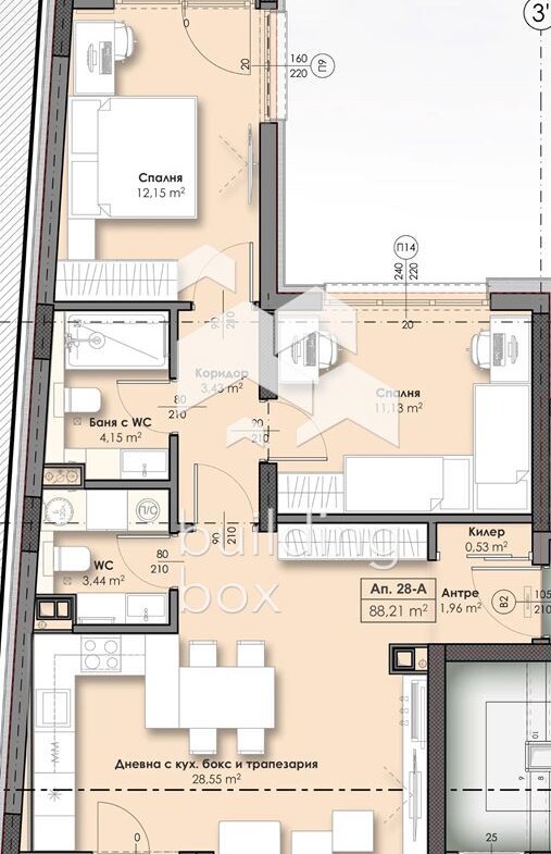 Тристаен апартамент в новострояща се сграда - 0