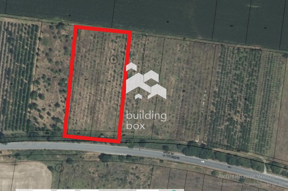 Промишлен парцел с голямо лице на главен път до гр. Пловдив